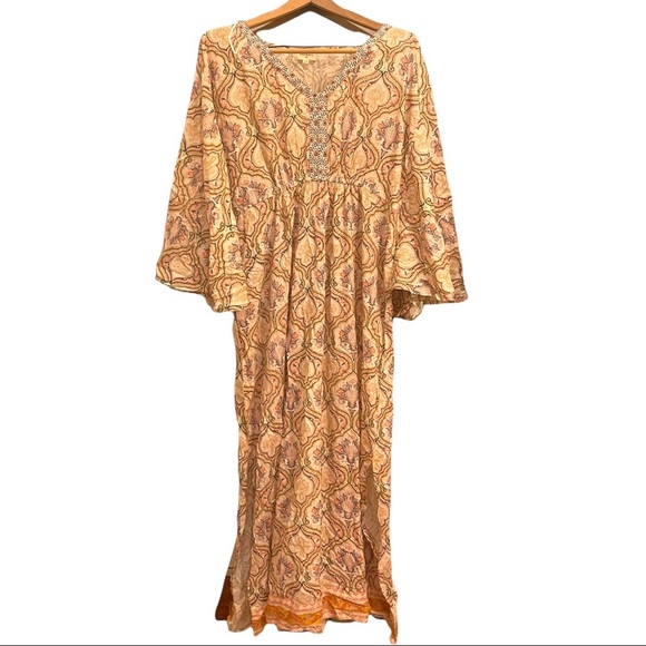 Cost Plus World Market Dresses & Skirts - Women’s World Market Bohemian Maxi Dress Empire Waist and Bell Sleeves